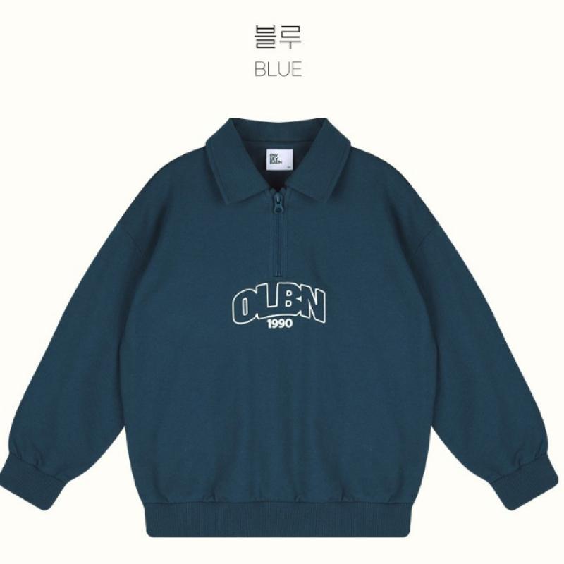  Olivan  Out Pocket Collar Top And Bottom  Blue 