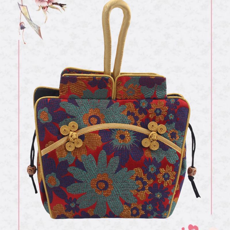 Nanjing Brocade Silk Clutch: Chinese Style Qipao Hanfu Makeup Bag, Coin & Card Holder, Key Pouch