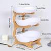 Bamboo Fruit Rack - Durable Fruit Bowl Set for Kitchen and Dining Room - Multi-layer Fruit, Snack and Dessert Trays