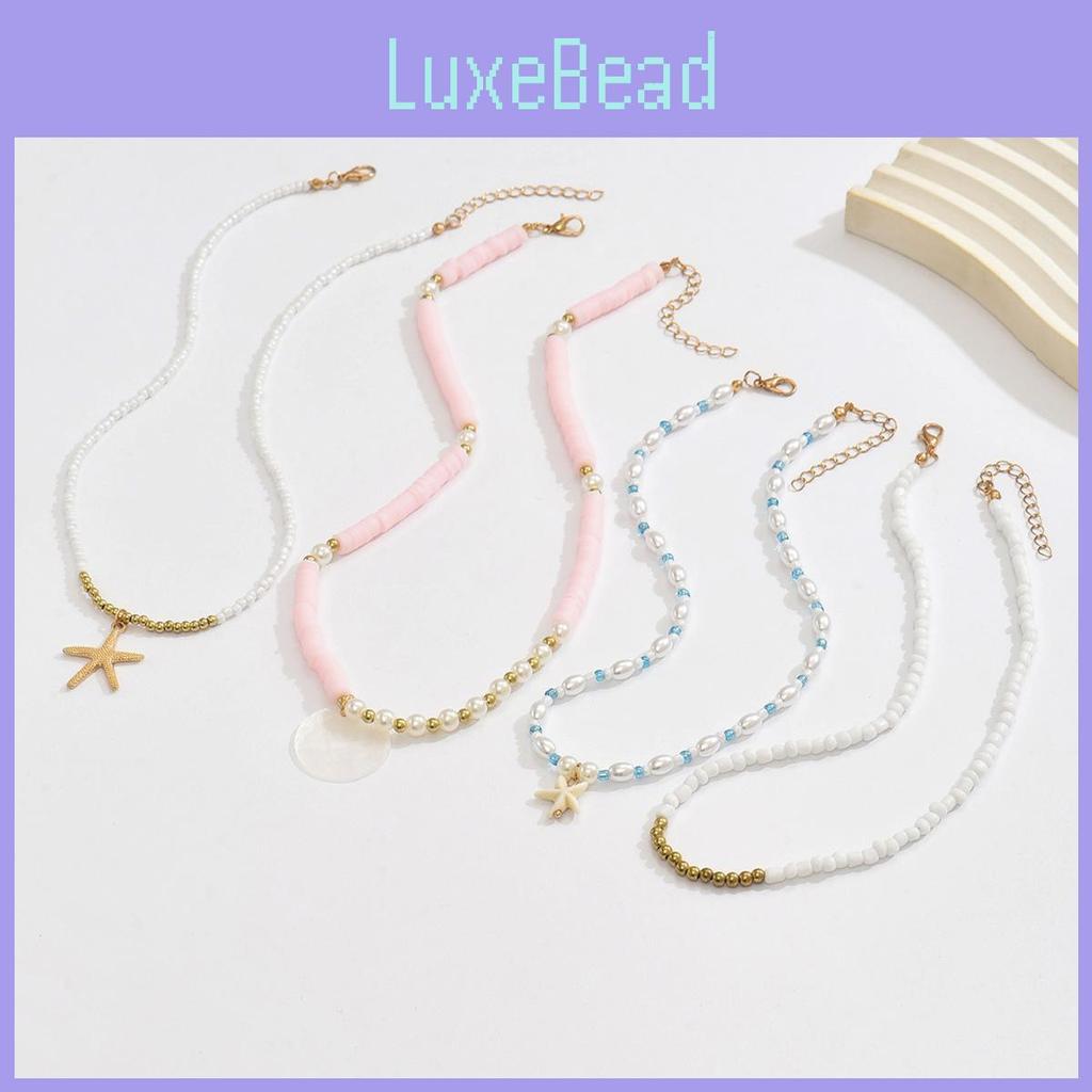 Bohemian Summer Beach Jewelry With Artificial Pearl Beads And Star Pendant For Women