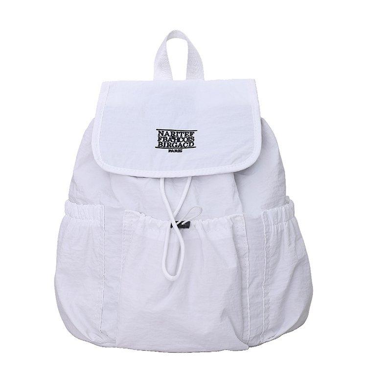 Schoolbag new Korean version drawstring computer bag nylon canvas bag large capacity backpack student class commuting schoolbag