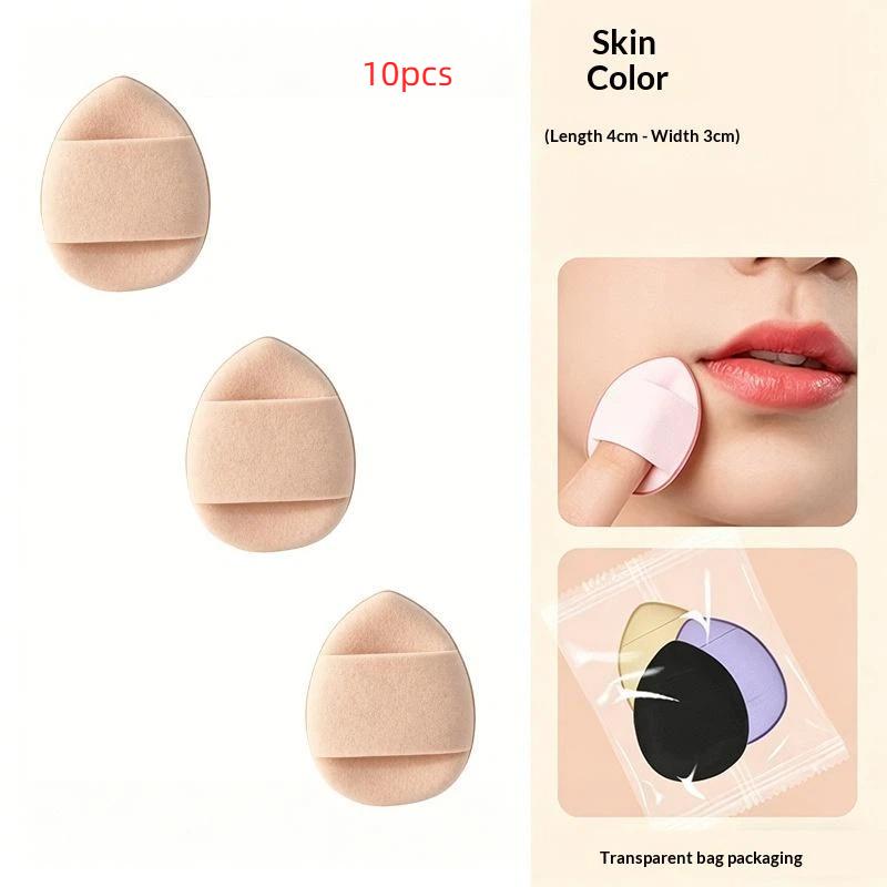 Mini Finger Cushion Puffs 10Pcs Latex-Free Reusable Soft Sponge Powder Puffs for Concealer Foundation