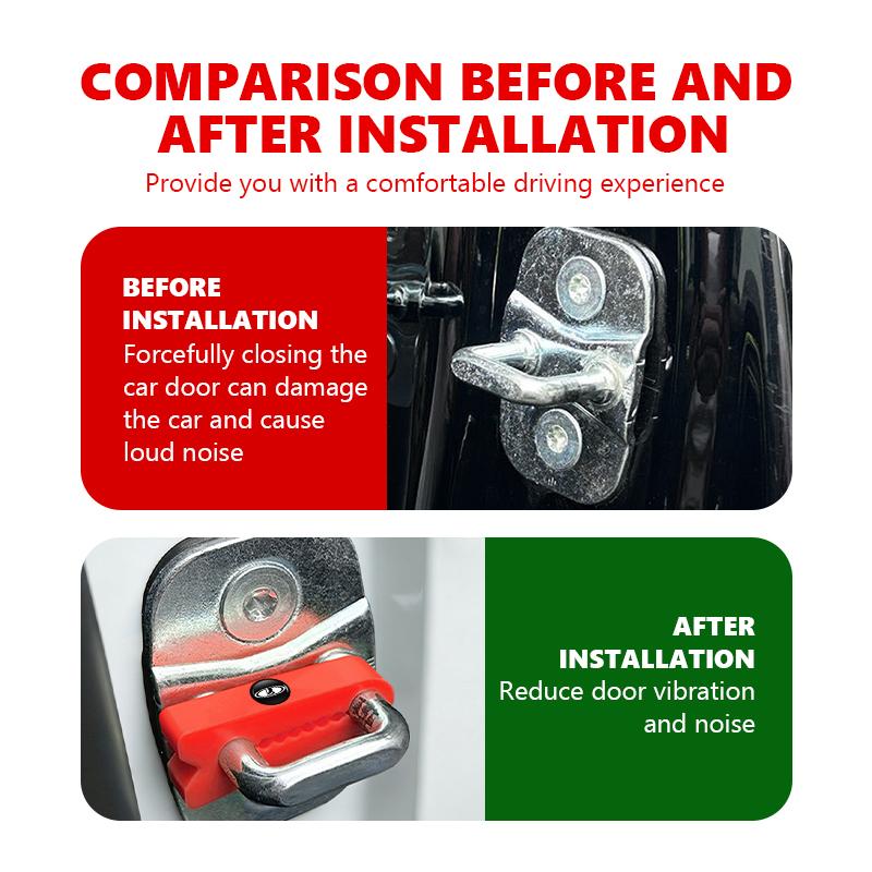 For Lada Car Logo Door Striker Sound Damper Door Lock Buffer Gap Seal Auto Accessories Niva Vesta 4X4 Largus Priora Granta