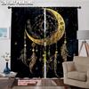 Set Of 2 Jit Golden Dreamcatcher Curtain Design Drapes Living Room Bedroom Window Treatment Home Decor Sheer For Great Made Polyester With Rod Pocket