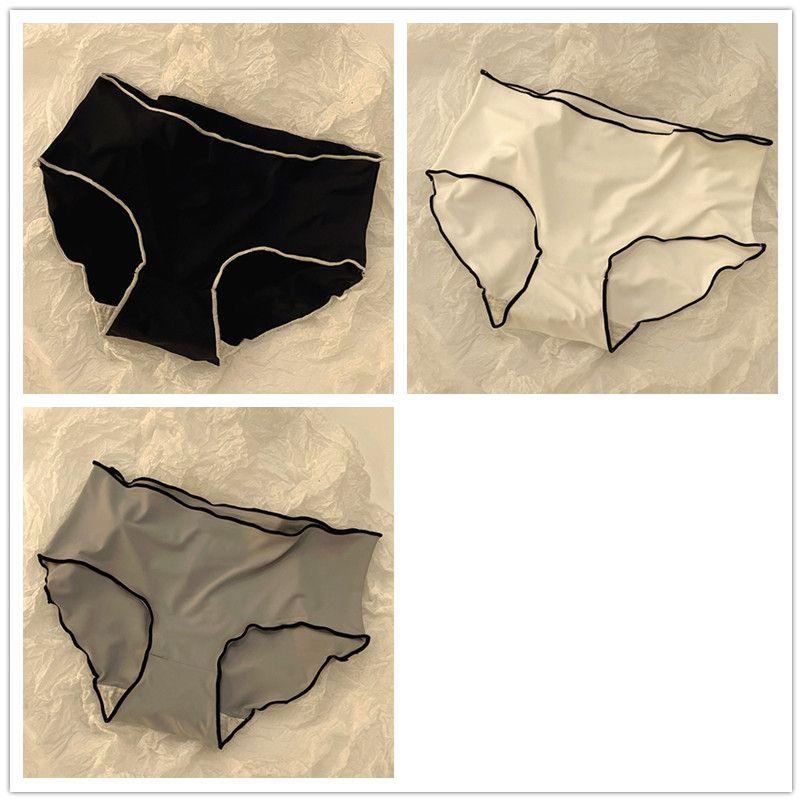 

3 шт. нижнее белье из ледяного шелка для женщин, бесшовное, летнее, ультратонкое, дышащее, женские треугольные брюки для девочек, студенческие шорты с поднятой головой и ягодицами XL