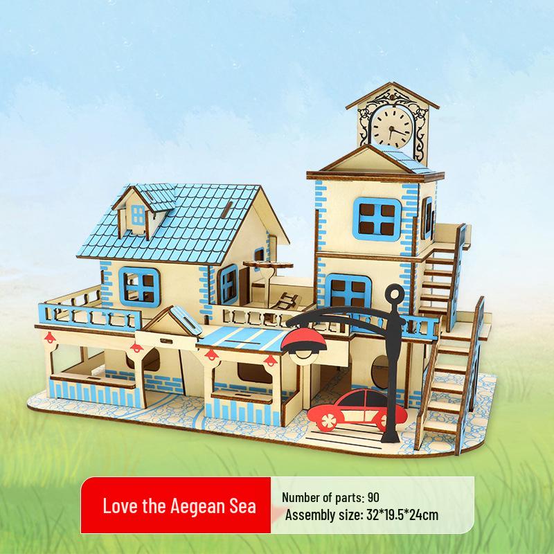 3D Wooden Ferris Wheel Puzzle - Educational DIY Gift for Kids