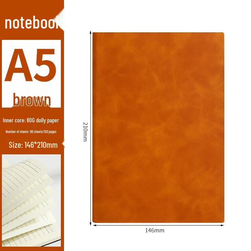 Custom Logo A5 Soft Leather Corporate Notebook