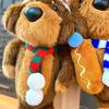 Keychain Pendant Plush Dog Doll Charm Key Chain with Hats Sweaters Scarves Backpacks Keys Pendant Gift Accessory