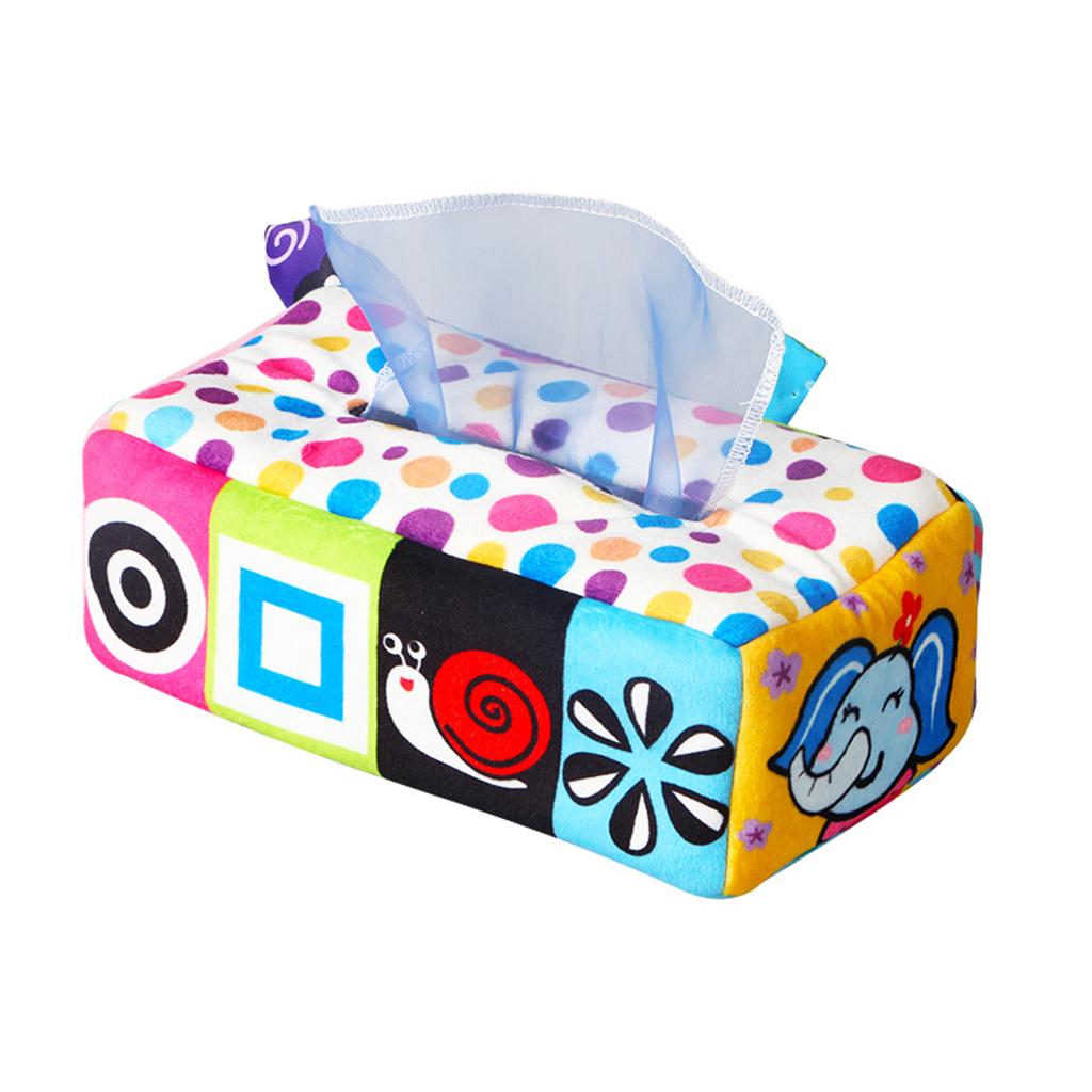 Baby Tissue Box Scarf Crinkle Tissues Play for Developmental Preschool Montessori toy