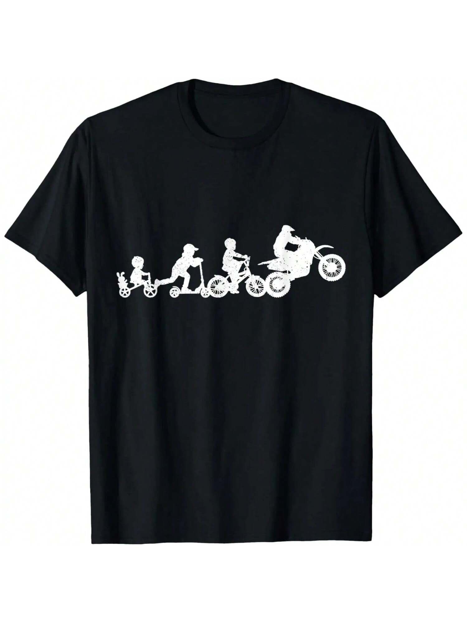 Motocross Evolution Funny Dirt Bike MX Motorcycle Biker T-Shirt S разноцветный