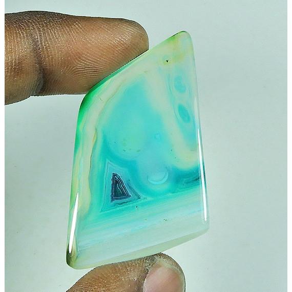 63Cts. Dyed Onyx Agate Fancy Shape Cabochon Loose Gemstone 26X41MM SK-4318