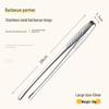 Korean BBQ Stainless Steel Kitchen Tongs for Barbecue, Steak, Fruit, Ice, and Frying
