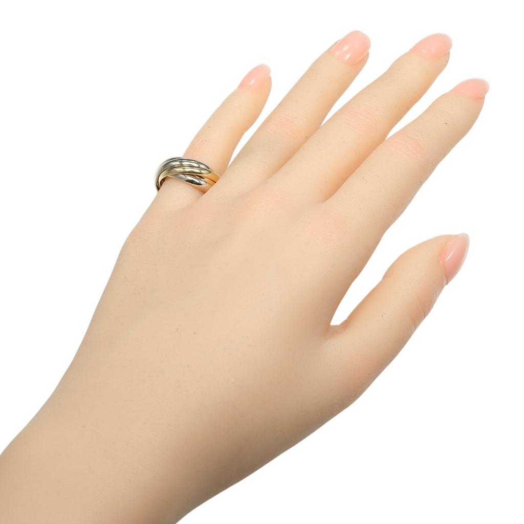 CARTIER Trinity 5 stations Ring K18 Gold (YGxPGxWG) #4.9(US Size) 8.31g Women Used