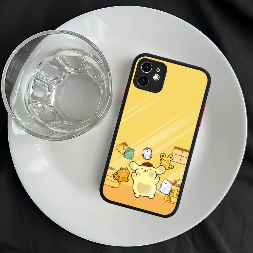 Cartoon P-Pompompurins Cute Phone Case For iPhone 16e 16 15 14 13 12 11 Pro Max X XS Max Plus Matte Clear