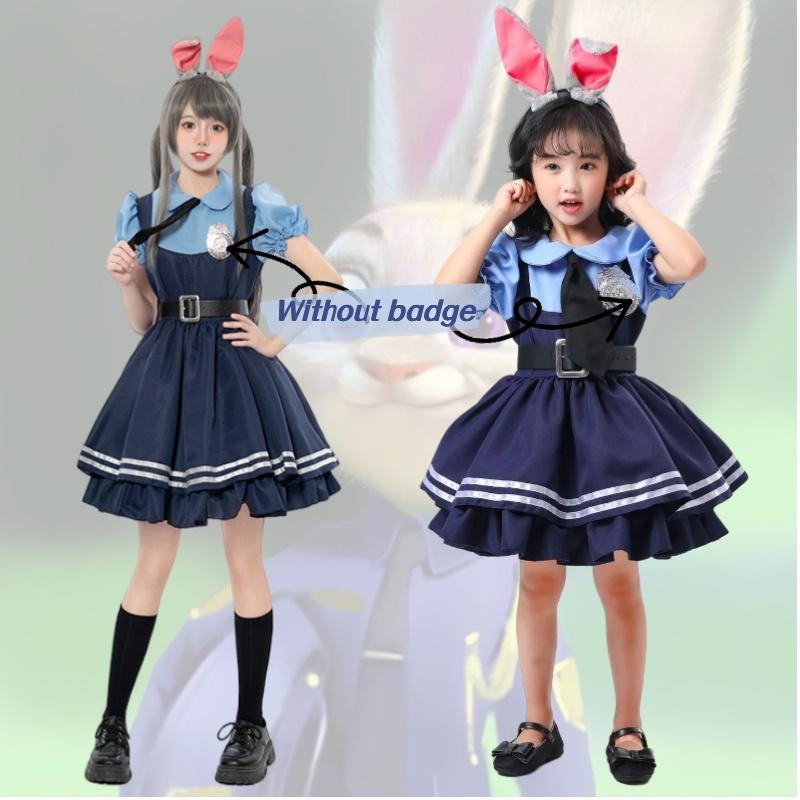 Crazy Animal City Cos Judy Bunny Cosplay Costume Set