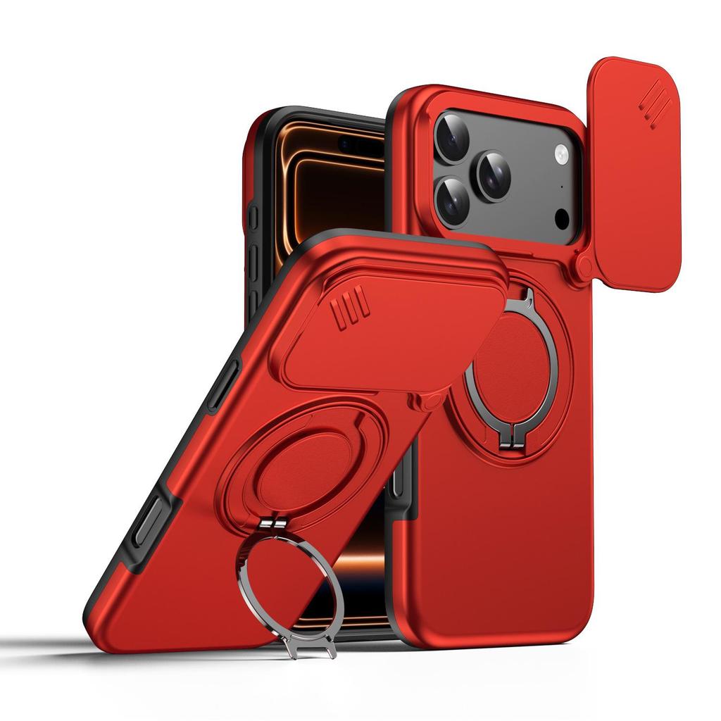 Funda Compatible para iPhone 17 PRO: Cubierta de Lente, Soporte Magnético de 360°, Diseño a Prueba de Caídas para Modelos 15-16