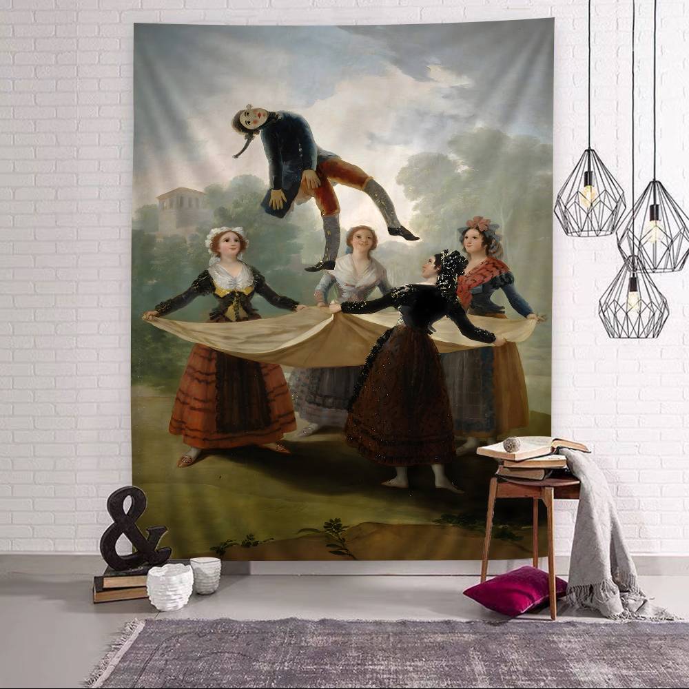 Francisco De Goya Oil Painting Colorful Tapestry Wall Hanging Home Decoration hippie bohemian decoration Art Decor