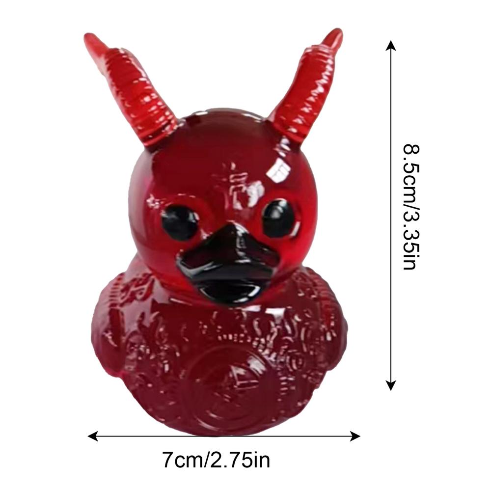 Punk Duck Resin Gothic Punk Ducks Figurines Satanic Decor Novelty Decorative Satan Duck Ornaments Halloween Decoration