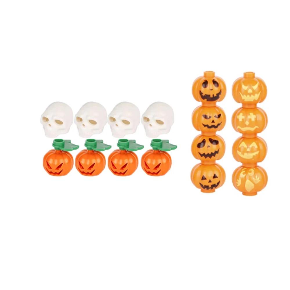 MOC Halloween Building Blocks Model Decorations Medieval Witches Vampires Thrones Kitchen Street Lamps Tombstones Toy Gift S025