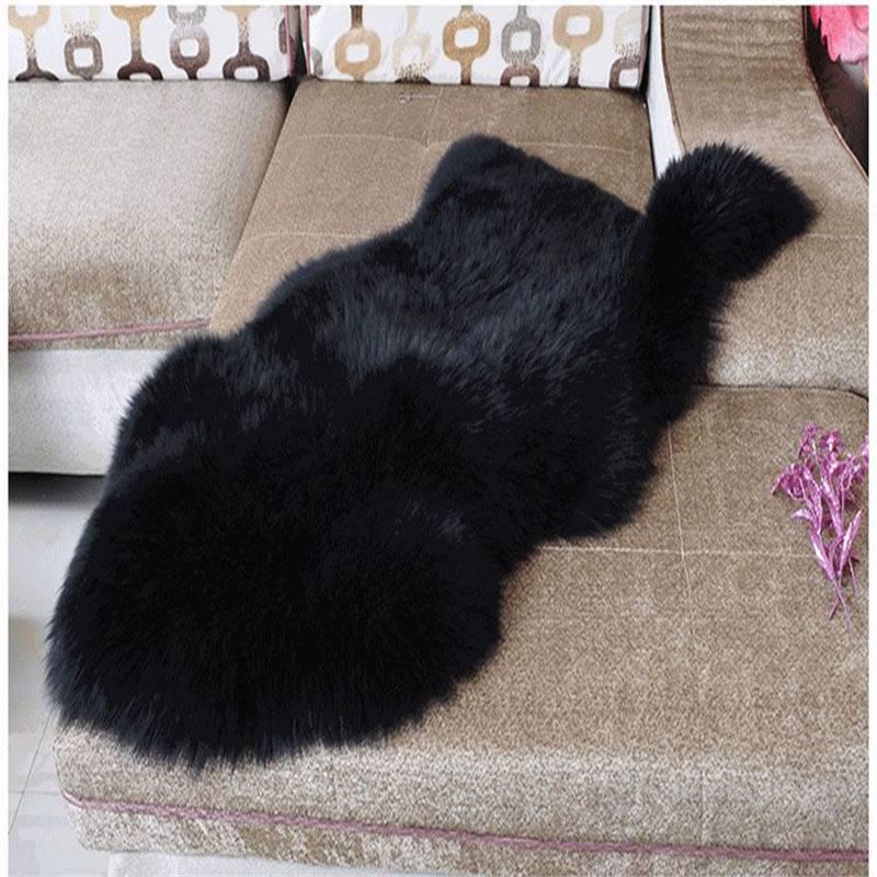 Australian Sheepskin Rug - Full Sheepskin Mat for Bay Windows, Bedrooms, Bedside, and Bed Ends 0.5P Half Sheepskin Upper (50*60cm)