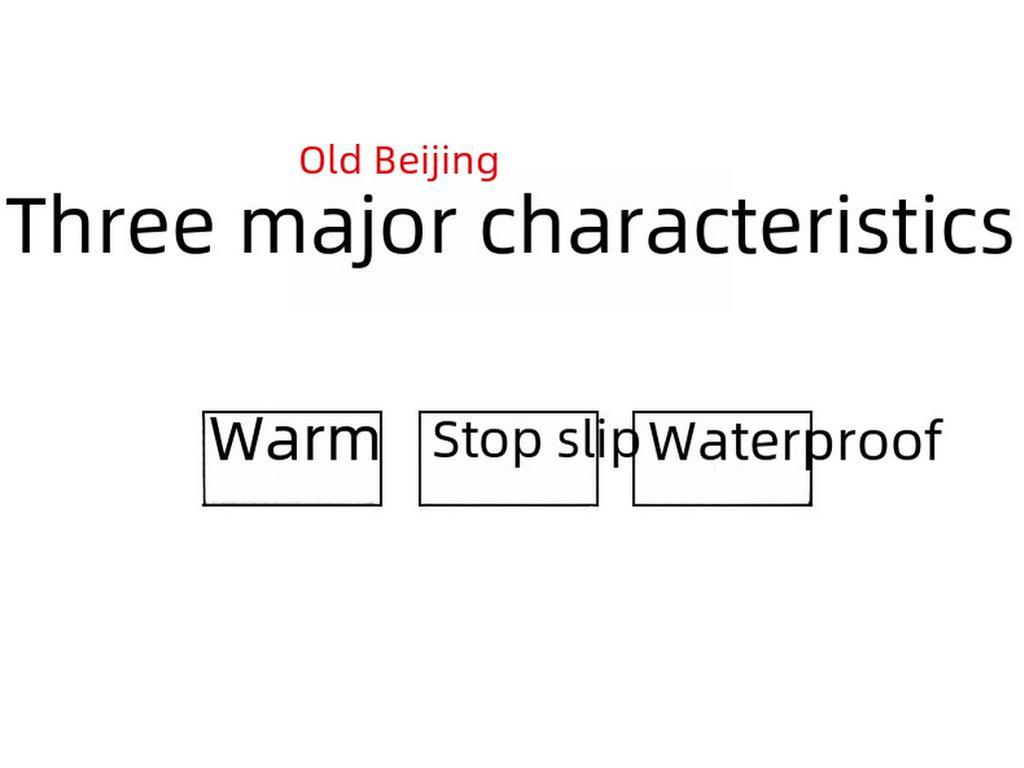 Scarpe invernali in cotone per donne di mezza età e anziane, stile unisex, antivento e in velluto, scarpe tradizionali in stoffa di Pechino, stivali da neve spessi e caldi.