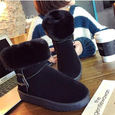 Autumn and Winter New Women's Short Boots Student Women's Boots Snow Boots Women's Short Tube Plus Fleece Boots