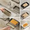 Metal Soap Box Drainable Soap Container Tray Durable Soap Dish  Bathroom Kitchen Sink Organizer