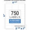 Perfect Peel Printable Address Labels, 1" x 2-5/8" izable Stickers, White, 750 Blank Mailing Labels, Great for Mailing, Shipping, and More