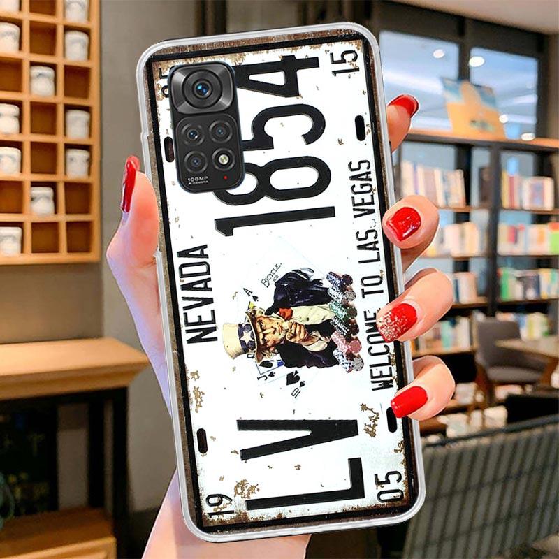 License New York Plate Number Cover Phone Case For Xiaomi Redmi Note 15 14 13 12 11 10 Pro Plus 14S 12S 11S 11T 11E 10S Soft Fun