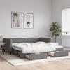 VidaXL Daybed with Trundle and Drawers Dark Grey 100x200 Cm Fabric 3196620
