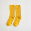 1 Pair Women Cotton Loose Socks Autumn Winter Knitting Solid Color Long Black Pink Korean Japanese Student Girls Stockings Retro