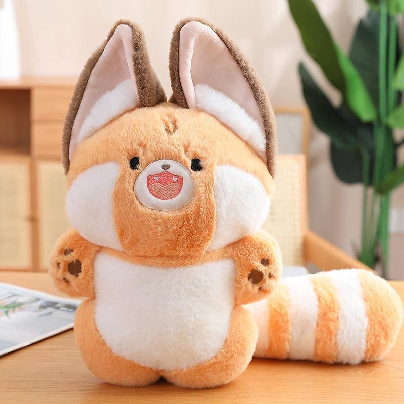 

Cute Little Raccoon Fox Throw Pillow Plush Toy Doll Home Pillow Pillow Girl Sleeping Soothing Doll 30Cm doll (0.18kg)