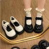 Fashion Bow Thick-soled Shallow-mouth Single Shoes Women's Summer Mary Jane Small Leather Shoes