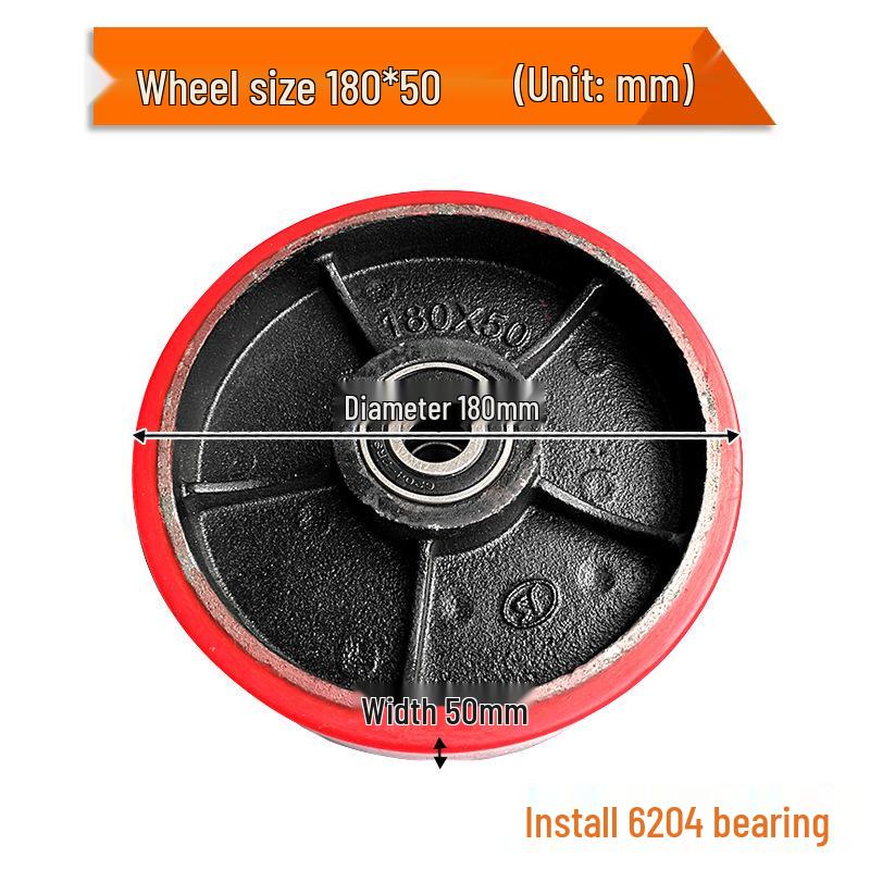 Manual Hydraulic Forklift PU Caster Wheel 807018050 - Forklift Accessories & Trailer Front Wheel