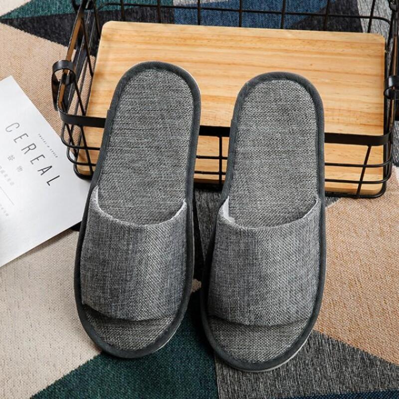 Linen slippers, indoor slippers, living room slippers gold