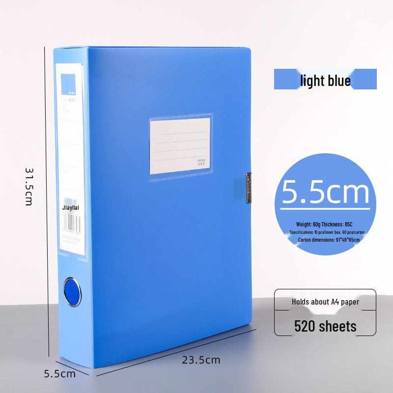 Scatola Portadocumenti A4 in Plastica Extra Spessa - Organizzatore di File da Ufficio