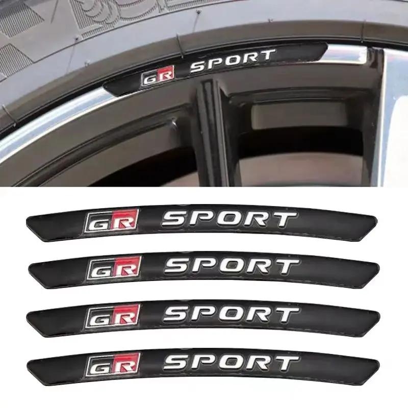 

Для Toyota GR SPORT Наклейка-логотип на ступицу колеса Декор диска автомобиля Алюминиевая Стальная Модифицированная 9cmx1cm&4pcs