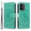 For Xiaomi Redmi 15C 4G (173mm) Leather Wallet Case Sunflower Imprinted Phone Cover