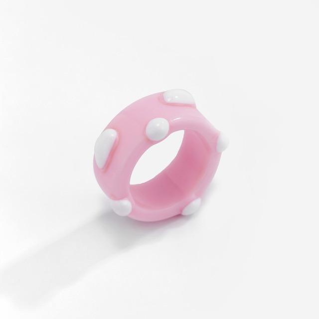 Latest Cartoon Frog Rings For Men Voguish Stylish Adorable Frog Resin Material Women 'S Rings Acrylic Animal Band Jewelry Couple RingsFashion Rings