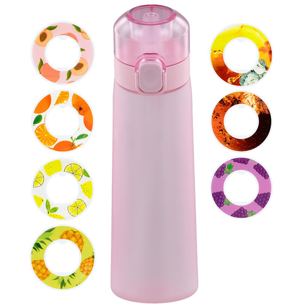 650ML Flavored Water Bottle Scent Up Water Cup 7 Fruit Fragrance Pods Water Cup With Straw Leak Proof for Outdoor Sports