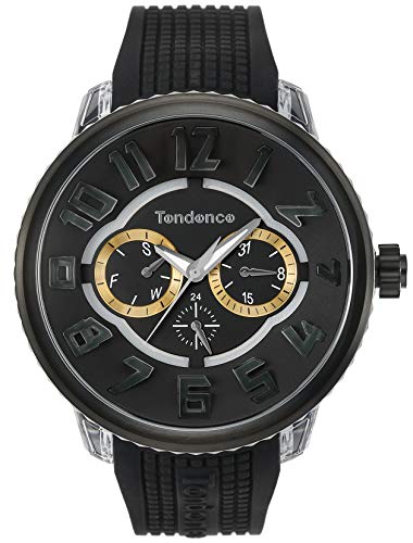 Tendence FLASH 51mm Men s Watch TY562001, Black Dial, Stainless Steel, Mineral Glass, Quartz Movement [Parallel Import]