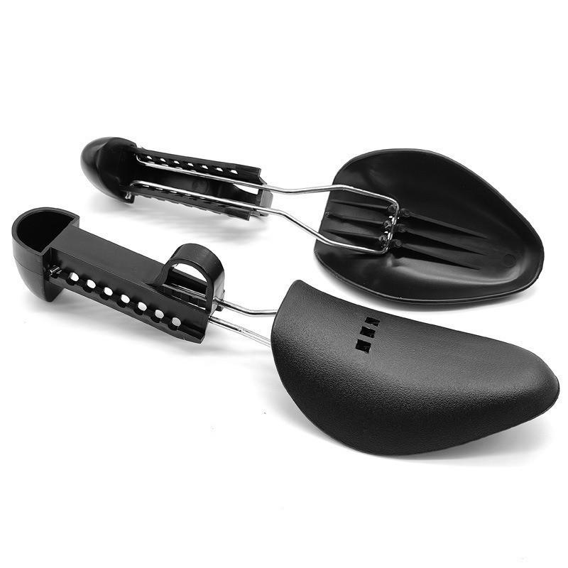 Unisex Black Adjustable Plastic Shoe Tree Stretcher for Leather Shoes and Sneakers