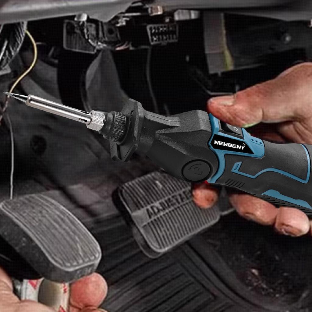 Newbeny 30W Electric Soldering Iron Gun Welder Hot Air Gun Heating Welding Machine 400℃ Adjustable Temperature For 12V Battery