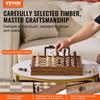 Solid Wood Chess Set, 15 Inch 2-IN-1 Chess Checkers Game Set, Chess Board Games with Storage Drawer & Weighted Chess Checkers Pieces & 2 Queens, for