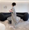 2025 Korean Style Summer Over-the-Knee Print T-shirt Dress - Loose, Slimming, Plus Size