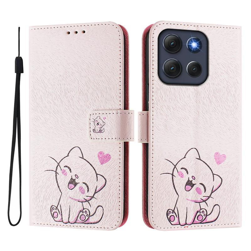 Luxury Flip Leather Case For Moto G06 Flip Cover For Motorola MOTO G86 Power G06 G56 G66Y G66J 5G Coque Wallet Bags Flower Cases