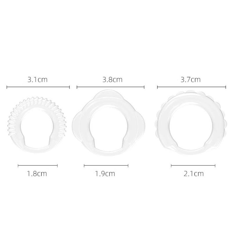3Pcs Cock Ring Silicone Penis Lock Rings Male Reusable Delay Ejaculation Ring Scrotum Bondage Goods Couple Cock Erection Erotic