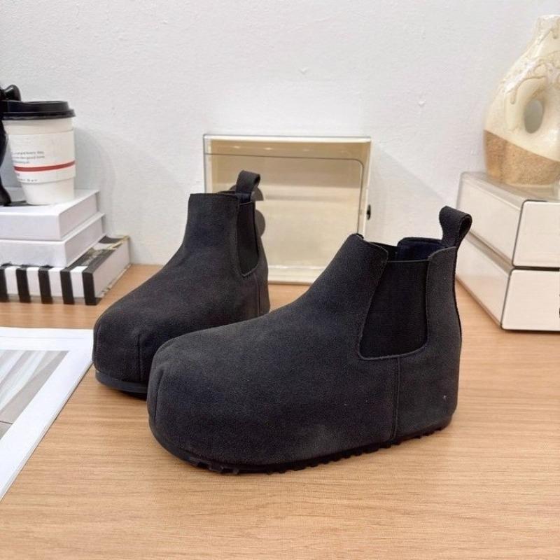 

Thick-soled Shoes, Ankle Boots, Women s Shoes, Retro Fleece High-heeled Boots 39 чорний