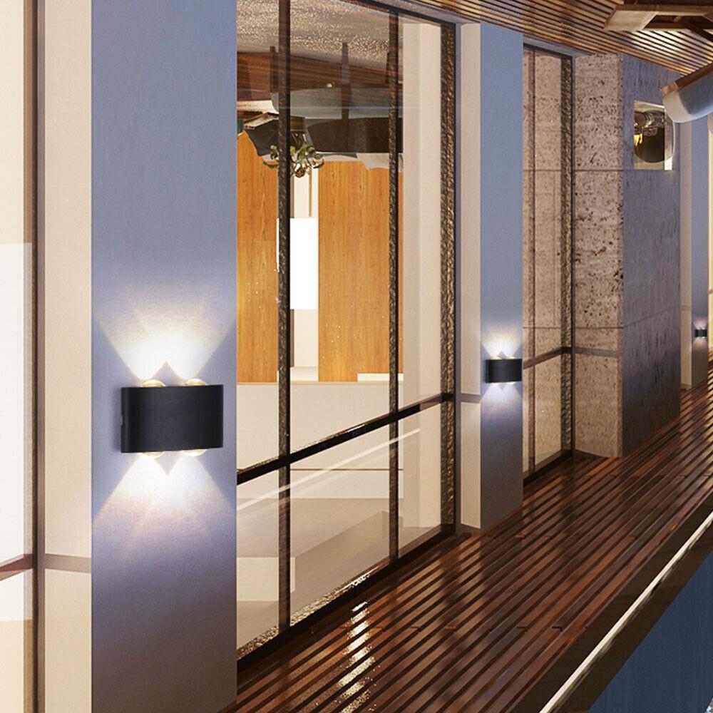 Led Outdoor Wall Lamps 12W Up Down Light Outdoor Wall Light Black White Decorative Lighting Porch Garden Home General Lighting Decorative Lights