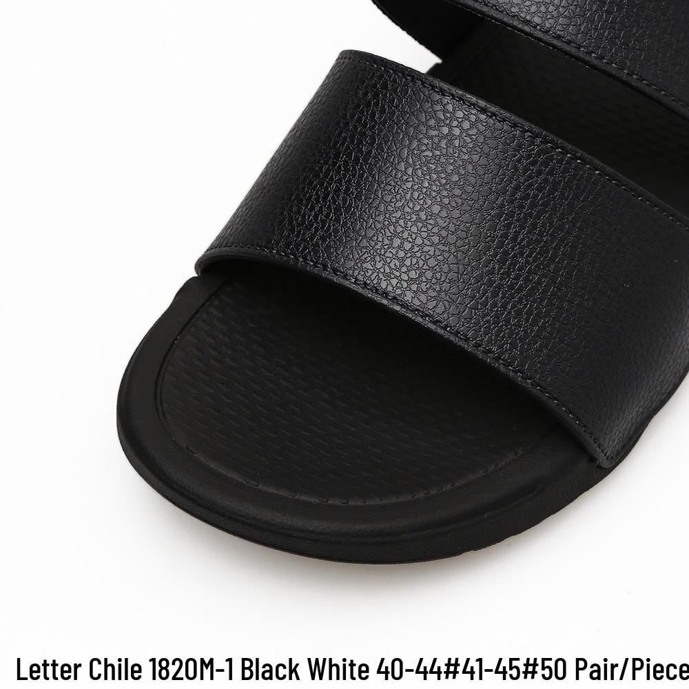 Xin Chile Men's Double-Strap Non-Slip Outdoor Slippers with Soft PVC Sole